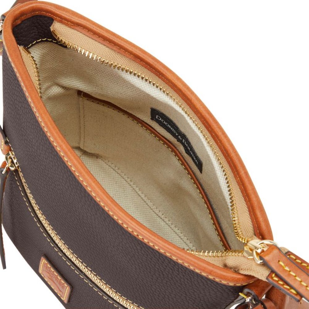 Dooney & Bourke Pebble Grain Small Zip Sac Shoulder Bag - Brown Tmoro - Picture 3 of 4